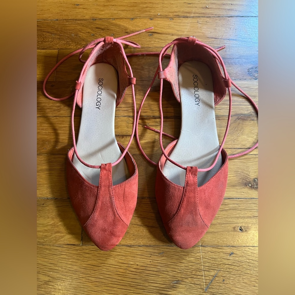 Pink Sociology Lace-Up Flats